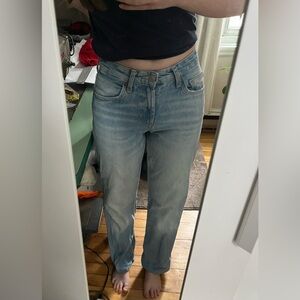 Mid Rise Light Blue Women's Jeans